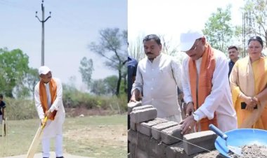 बरगद के पेड़ के नीचे चौपाल, बच्चों के साथ क्रिकेट, गारे से ईंट जोड़ी, औचक निरीक्षण में सीएम का दिखा अलग अंदाज