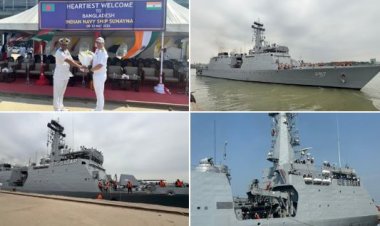 भारतीय नौसेना का आईएनएस सुनयना चटोग्राम से श्रीलंका के लिए रवाना