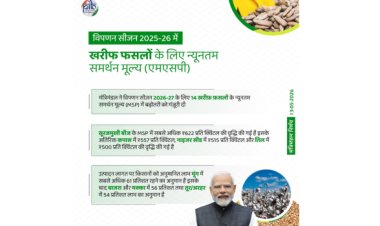 कैबिनेट ने 2026-27 सीज़न के लिए खरीफ फसलों के लिए एमएसपी को मंज़ूरी दी