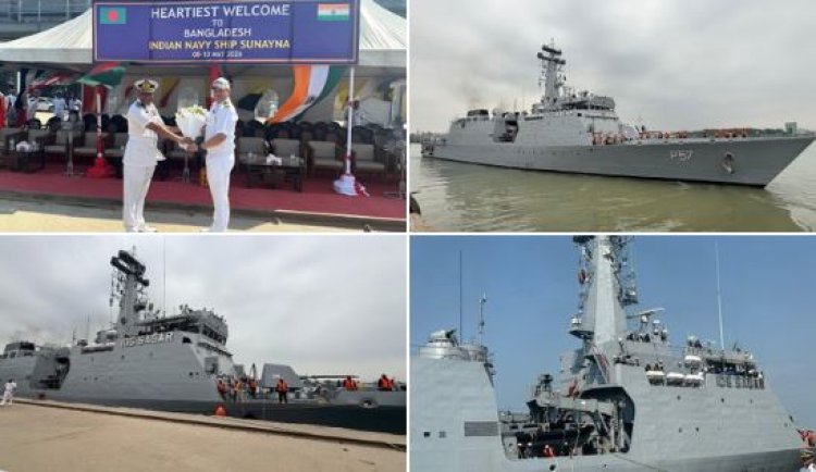 भारतीय नौसेना का आईएनएस सुनयना चटोग्राम से श्रीलंका के लिए रवाना